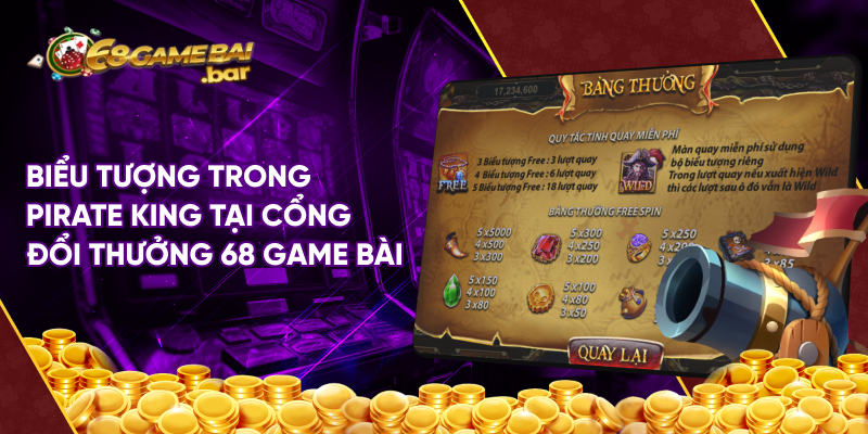 Biểu tượng trong Pirate King tại cổng đổi thưởng 68 game bài