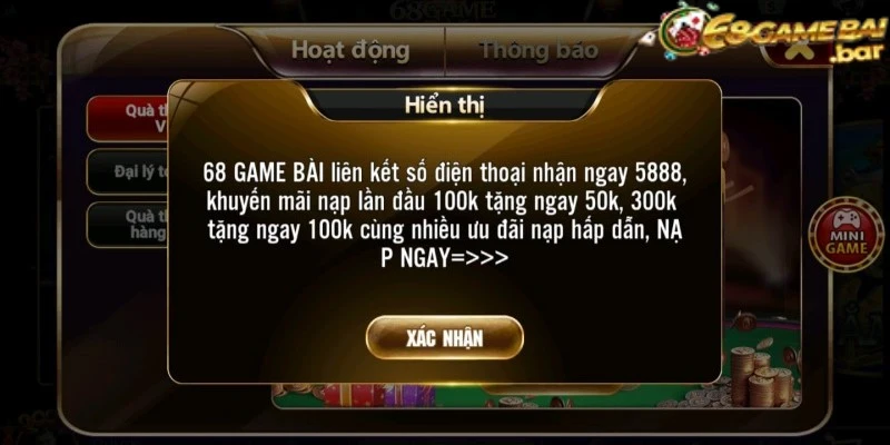 Khuyến mãi 68 game bài lên truyền hình